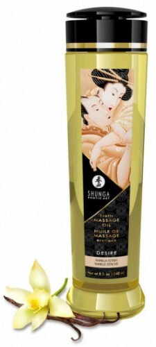 Shunga Desire masážní olej vanilka