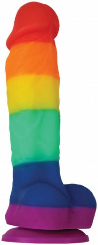 87Dildo s přísavkou Rainbow Pride (17 cm)