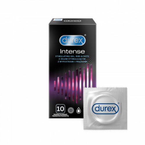 Durex Intense Orgasmic – vroubkované kondomy (10
