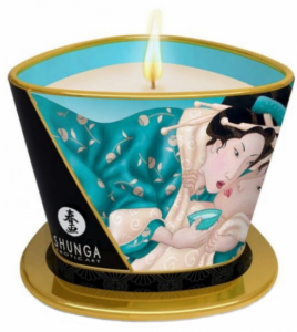 Shunga libido stimulující masážní svíčka Midnight