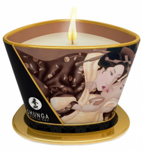 Shunga libido stimulující masážní svíčka Warm Chocolate