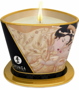 Shunga libido stimulující masážní svíčka Vanilla